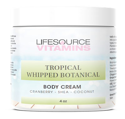 TROPICAL - Whipped Botanical Body Cream- - 4 oz - Psoriasis, Eczema, & Rosacea