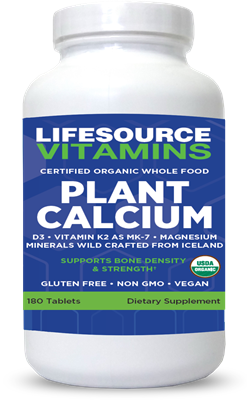 Plant Calcium (USDA Organic Icelandic Red Algae) - VALUE SIZE 180 Tablets