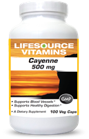 Cayenne - 500 mg - 40,000 Heat Units - 100 Veg Caps
