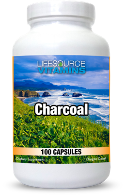 Charcoal 520 mg -  100 caps -50 Servings