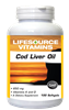 Cod Liver Oil  - 650 mg -  100 Softgels