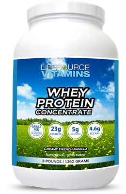 Whey Protein CONCENTRATE - Grass Fed - Creamy French Vanilla - 3 lbs