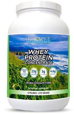 Whey Protein CONCENTRATE - Grass Fed - Double Chocolate Fudge - 6 lbs.