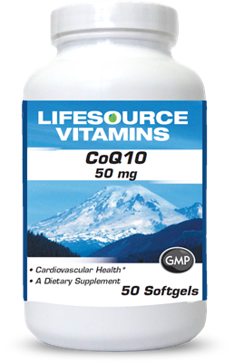 CoQ10 50 mg - 50 Softgels - W/ Vit E & Selenium