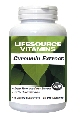 Curcumin from Standardized Turmeric Root Extract  60 Veg Capsules - 665mg