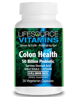 Colon Health Probiotics (50 Billion) - 30 Veg Capsules