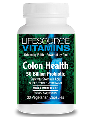 Colon Health Probiotics (50 Billion) - 30 Veg Capsules