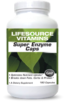 Super Enzymes - 180 Caps - Betaine HCI - VALUE SIZE