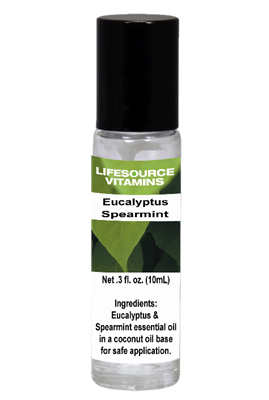 Eucalyptus & Spearmint Oil  Roll-on - 10 ml ~ Stress Relief LifeSource Essential Oils