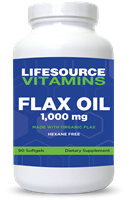 Flax Oil 1,000 mg - Flax Seed Softgels - Organic 90 Softgels