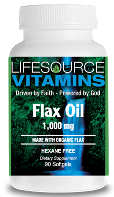 Flax Oil 1,000 mg - Flax Seed Softgels - Organic 90 Softgels