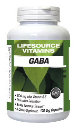 GABA w/ B-6  500 mg - 100 Capsules