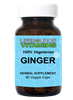 Ginger Root 1000 mg - ORGANIC - 90 Veg Capsules - 45 Servings