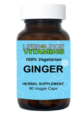 Ginger Root 1000 mg - ORGANIC - 90 Veg Capsules - 45 Servings