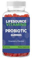 Probiotic Gummies ORGANIC  (Strawberry Flavor) - 60 Gummies - All Ages