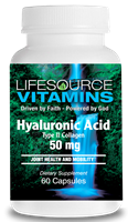 Hyaluronic Acid 50 mg w/Type II Collagen - 60 Capsules -60 Servings