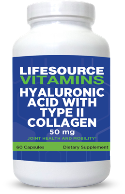 Hyaluronic Acid 50 mg w/Type II Collagen - 60 Capsules