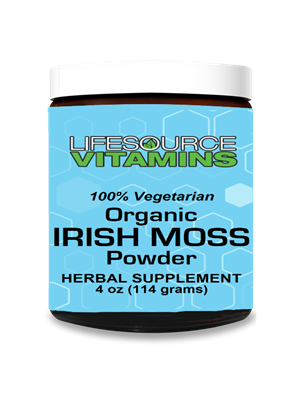 Irish Moss Powder (Organic)  3,800 mg - Powder - 4 oz  -  Sea Moss - Seaweed