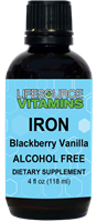 Iron 10 mg Liquid with Wild Harvested Yellow Dock Root- 4 fl. oz.