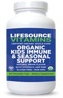 Kids Organic Immune & Seasonal Support - 60 Chewable Tablets- Natural Berry Flavor