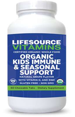 Kids Organic Immune & Seasonal Support - 60 Chewable Tablets- Natural Berry Flavor