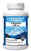 L-Arginine 500 mg - 100 Capsules