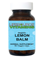 Lemon Balm 400 mg (Organic) - 90 Veg Capsules