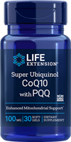 Life Extension - Super Ubiquinol CoQ10 with PQQ 100mg- 30 Softgels