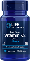 Life Extension - Low Dose Vitamin K2 45 mcg - 90 Softgels