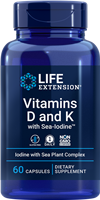 Life Extension - Vitamins D and K with Sea-Iodine - 60 Caps