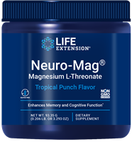Life Extension - Neuro-Mag Magnesium L-Threonate Powder (Tropical Punch) 93.35 grams