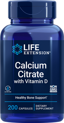 Life Extension - Calcium Citrate with Vitamin D3 200 Capsules