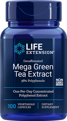 Life Extension - Decaffeinated Mega Green Tea Extract - 100 Vegetarian Capsules