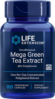 Life Extension - Decaffeinated Mega Green Tea Extract - 100 Vegetarian Capsules