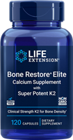 Life Extension - Bone Restore Elite Calcium Supplement with Super Potent K2 120 Capsules