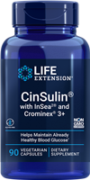 Life Extension - CinSulin with InSea2 and Crominex 3+,  - 90 Vegetarian Capsules