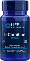 Life Extension - L-Carnitine 500 mg, 30 Vegetarian Capsules