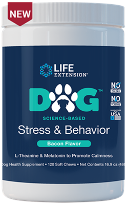 Life Extension - DOG Stress & Behavior SCIENCE-BASED Bacon Flavor 120 SOFT CHEWS