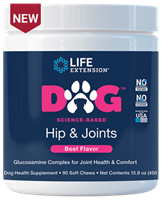 Life Extension - DOG Hip & Joints  SCIENCE-BASED Beef Flavor  90 SOFT CHEWS