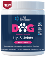 Life Extension - DOG Hip & Joints  SCIENCE-BASED Beef Flavor  90 SOFT CHEWS