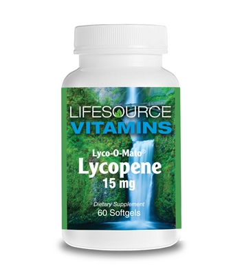 Lycopene 15 mg - (LYCO-O-MATO - From Natural Tomato Extract)