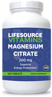 Magnesium Citrate 200 mg - 100 Tablets