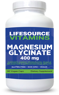 Magnesium Glycinate 400 mg - 90 Veg Capsules -30 servings