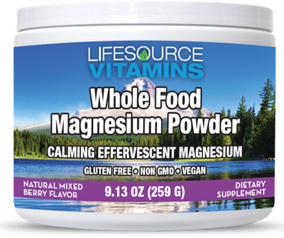Whole Food Magnesium Powder- MIXED BERRY - 9.13 oz