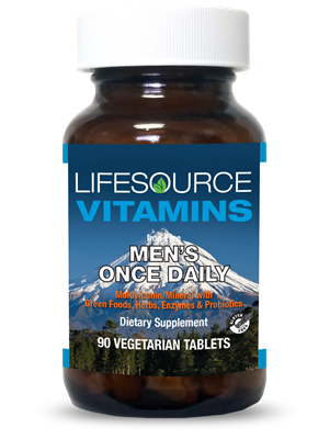 Men's Once Daily Multi - 90 Vegetarian Tablets - Whole Food Based ~Value Size~