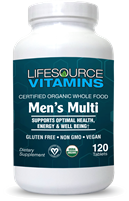 Men's Multi - Certified Organic Whole Food Based VALUE SIZE- 120 Tablets