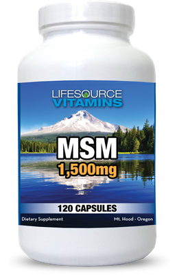 MSM-Methyl-Sulfonyl-Methane- 1,500 mg - 120 Caps -60 Servings