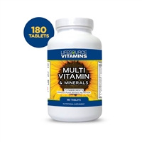 Multivitamins & Minerals - 180 Tablets "Our Best Seller"
