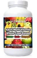 Adult Multi Vitamin - Immune Boosting Whole Food Based, 90 Chewable Tablets