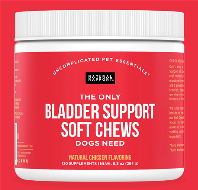 Natural Rapport - The Only BLADDER SUPPORT Soft Chews Dogs Need - 120 Chews